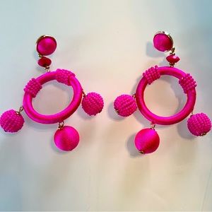Women’s pink earrings costume jewelry